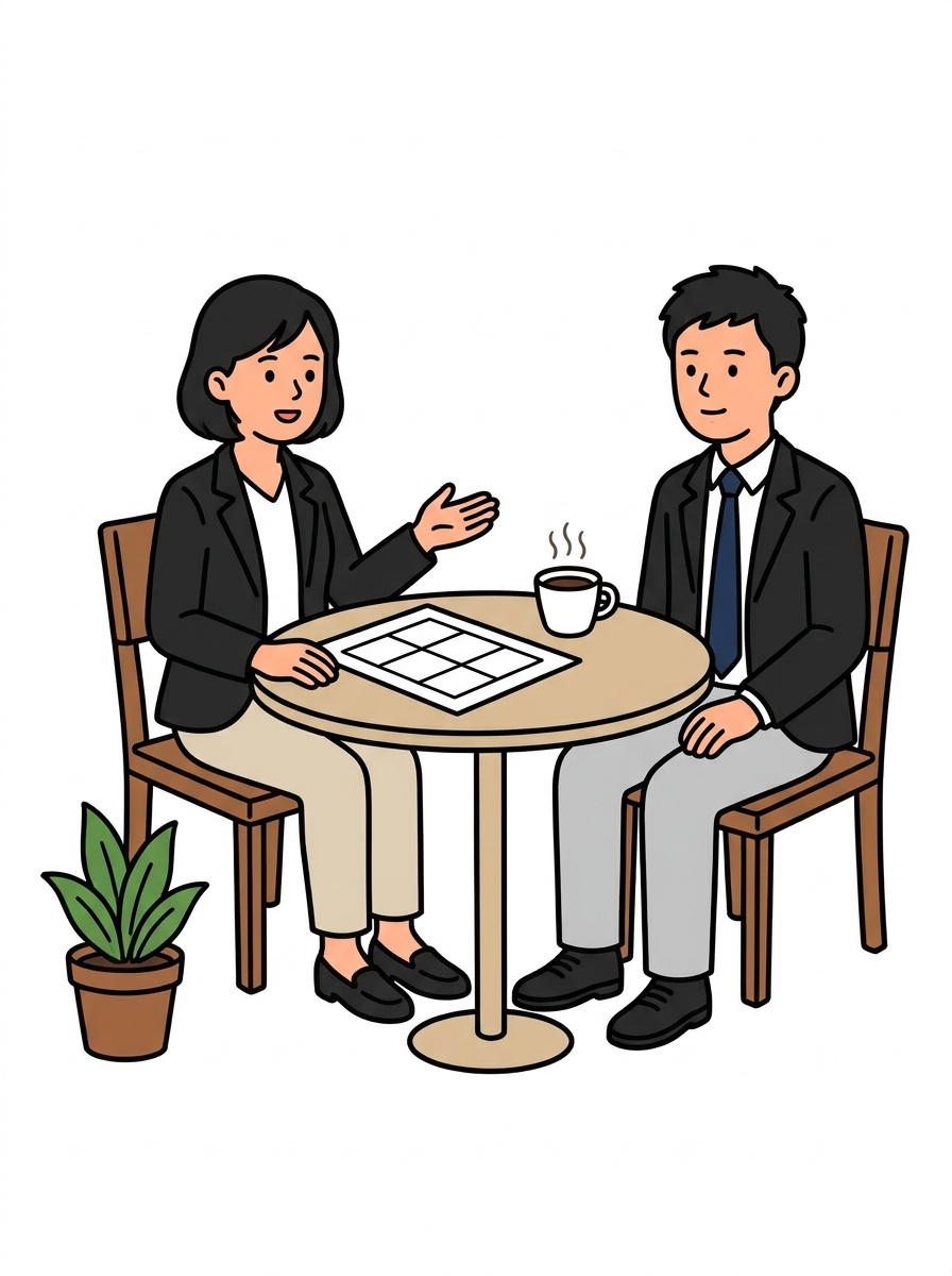 経営者と税理士のミーティング風景